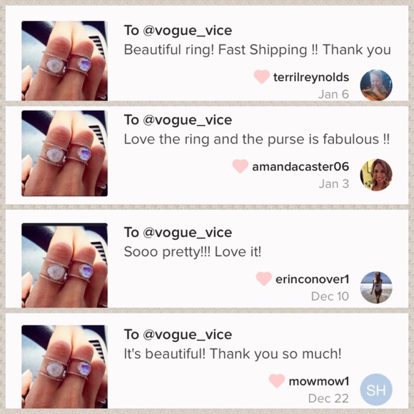 NWT Moonstone Iridescent Rings (SEE NEW LISTING) - Picture 4 of 4